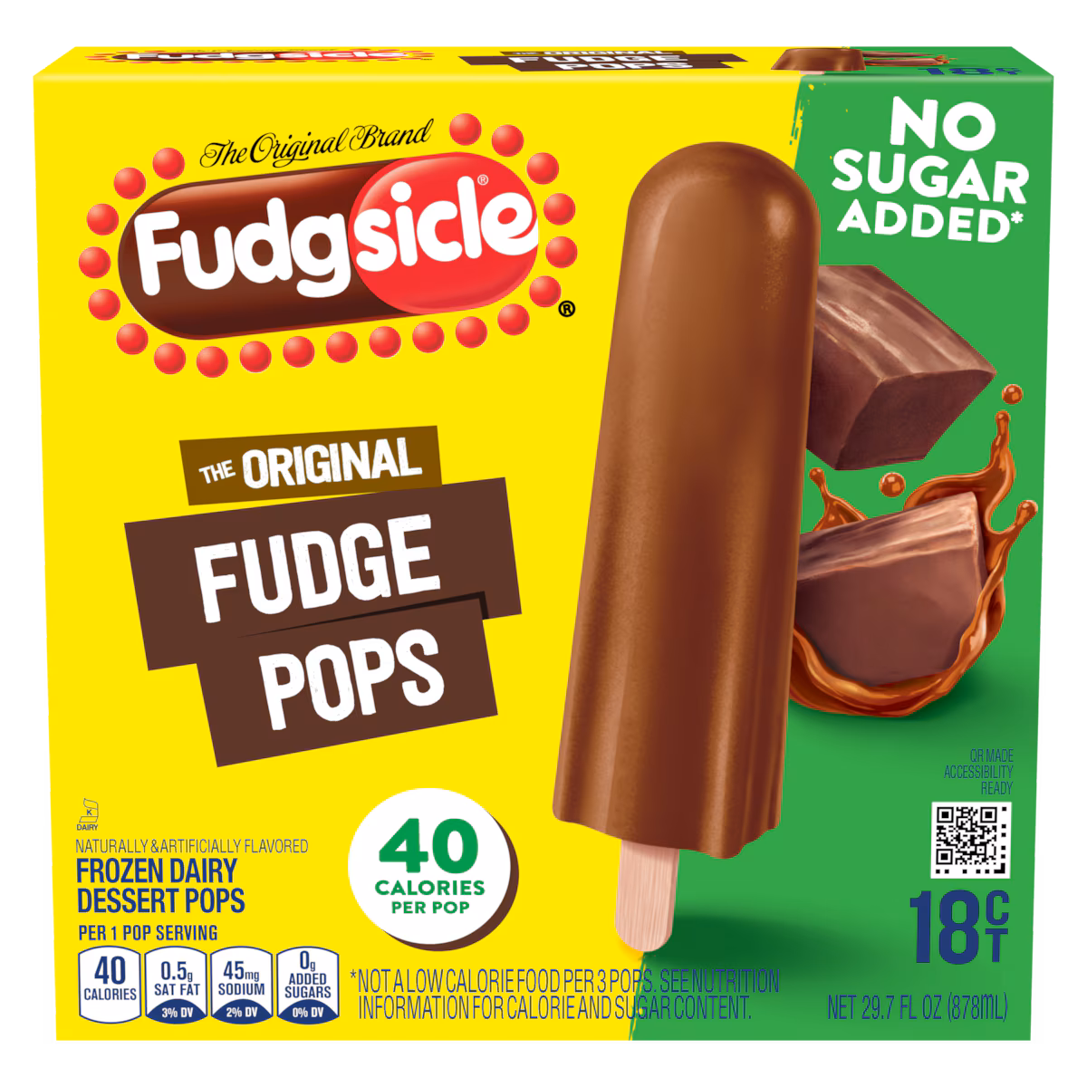 Popsicle  Fudgsicle® No Sugar Added Frozen Dairy Dessert