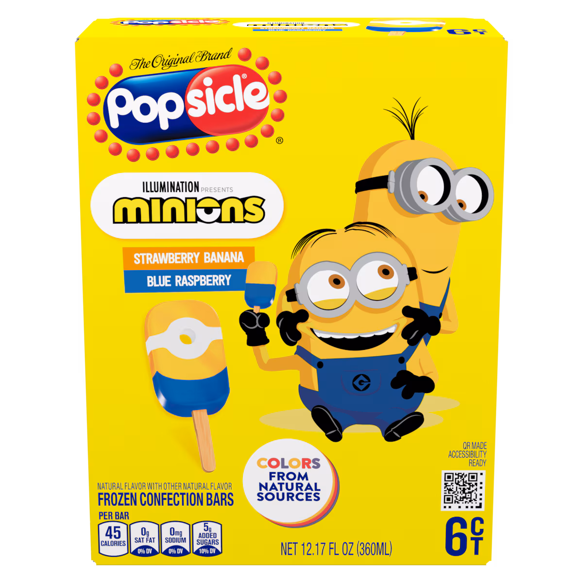 Popsicle  Minions Frozen Confection Bar