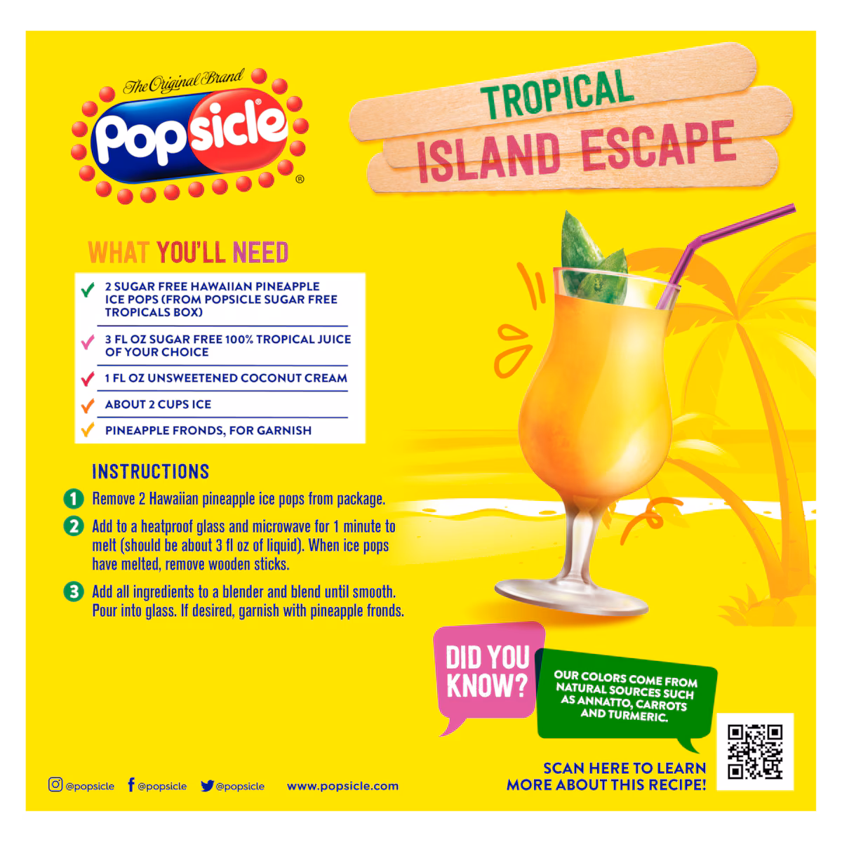 Alternative view of Popsicle  Sugar Free Tropical Ice Pops