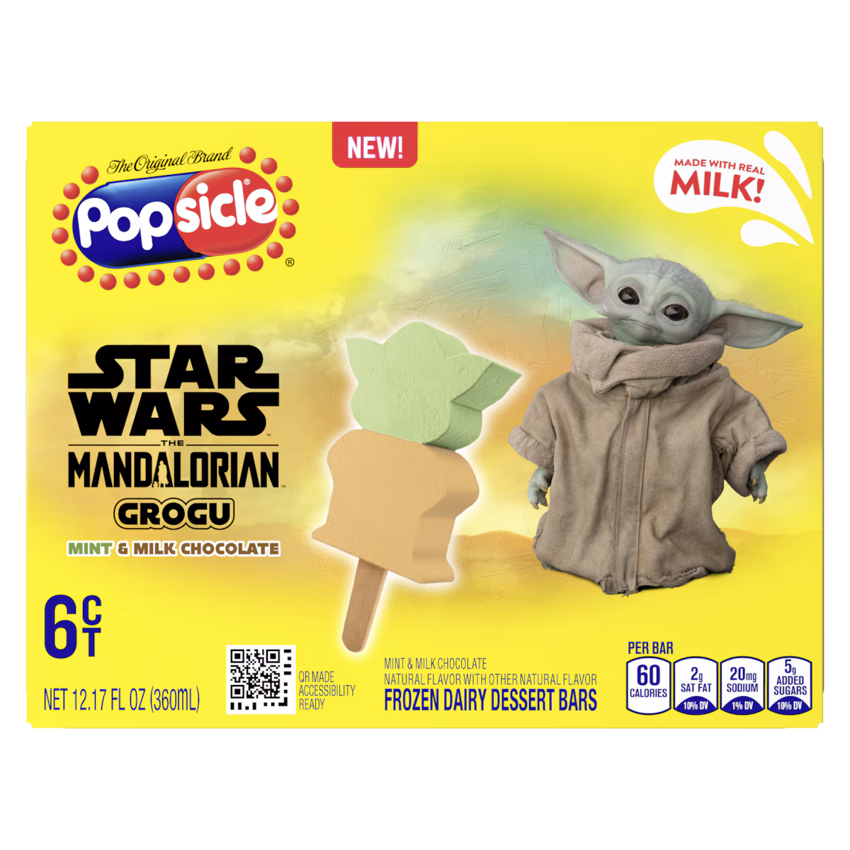 Alternative view of Popsicle  Grogu Frozen Confection Bars